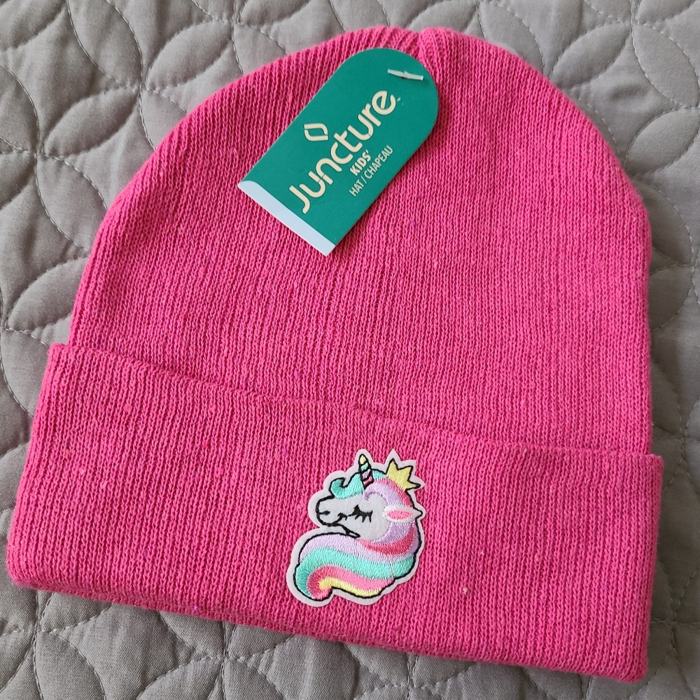 🆕️Pink Unicorn Knit Beanie